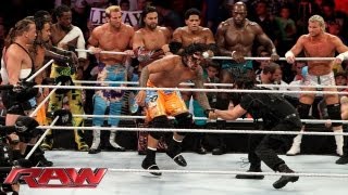 A slew of Superstars battle The Shield in an 11on3 Handicap Elimination Tag Team Match Raw Sept [upl. by Er922]