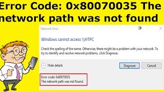 How To Fix Error Code 0x80070035 The network path was not found [upl. by Zenger508]