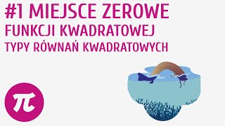 Miejsce zerowe funkcji kwadratowej  typy równań kwadratowych 1  Równania kwadratowe i postać iloc [upl. by Anaed72]