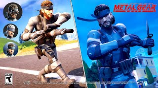 Gaming Legends SOLID SNAKE Gameplay Fortnite BONUS Skin [upl. by Pampuch467]