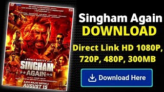 Singham Again Movie Download Link  Singham Again Movie Download [upl. by Nehtanhoj]