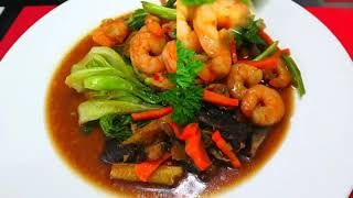 prawns with shiitake mushrooms recipequick and easy recipeasian recipe [upl. by Ynohtnacram]