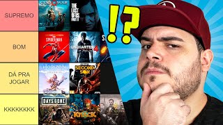 TIER LIST DE JOGOS EXCLUSIVOS DE PS4  SIDÃO DO GAME [upl. by Bridgette]