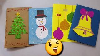 TARJETAS NAVIDEÑAS 7 ideas faciles [upl. by Neltiac]