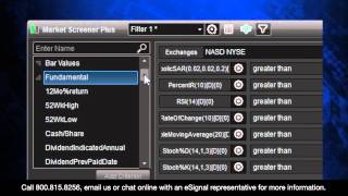 Market Screener Plus – Find Your Best Trading Opportunities with eSignal [upl. by Lezley]