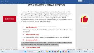 Méthodologie du Travail dÉcriture  Niveau Terminale et 1ère au Gabon [upl. by Onin906]