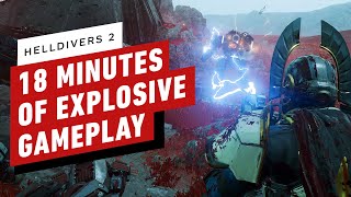 Helldivers 2  18 Minutes of Explosive Gameplay 4K 60FPS [upl. by Ientruoc]