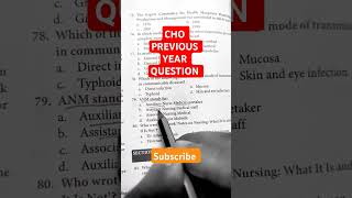 Cho nursing exam preparation 2024  cho previous year question papers  cho nursing vacancy 2024cho [upl. by Phares798]