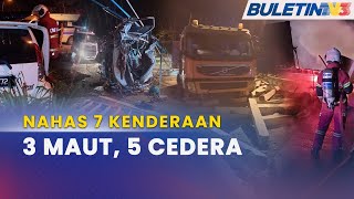 KEMALANGAN  3 Maut 5 Cedera Dalam Nahas 7 Kenderaan [upl. by Attelrahs]