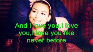 GleeSongbird Santana LopezNaya Rivera lyrics [upl. by Nylsaj]