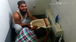 Wall hung toilet कैसे लगाए [upl. by Rodolph]