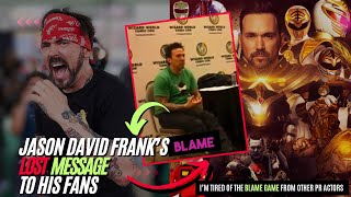 JASON DAVID FRANK’S JDFFFN LOST MESSAGE TO HIS FANS [upl. by Anaili951]