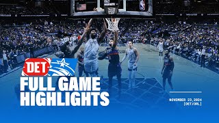 FULL GAME HIGHLIGHTS PISTONS VS MAGIC  112324 [upl. by Eeladnerb]