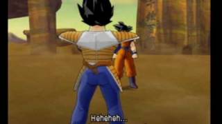 DBZ Infinite World Vegeta Kills Nappa [upl. by Ycinuq]