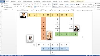 Como hacer un crucigrama en word [upl. by Aneehta]