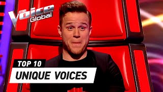 Extraordinary UNIQUE VOICES in the Blind Auditions of The Voice [upl. by Hillari]