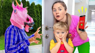 Whos At the Door  More Kids Videos by Diana and Roma Family [upl. by Hayashi769]