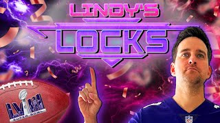 Best Super Bowl Picks amp Predictions  Chiefs vs 49ers  Lindys Locks Super Bowl 2024 [upl. by Neeluj]