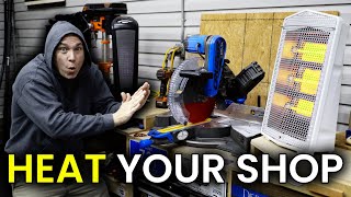 How To Heat A Garage Workshop  Shop Heater Ideas [upl. by Nekcarb]