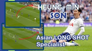 SON HEUNGMIN  Asian LONG SHOT 🚀 Specialist  GOALS  sonheungmin tottenham southkorea [upl. by Tabbitha68]