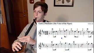 Guth aPhiobaire  bagpipes tutorial and sheet music [upl. by Ynaittirb]