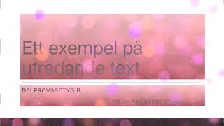 exempel på utredande text2 مثال على [upl. by Inek]