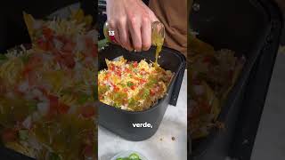 21 Layer Nachos Made in the AIR FRYER [upl. by Airtemed]