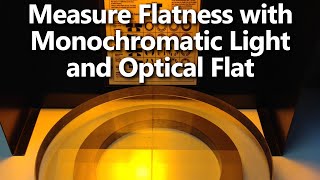 Using a monochromatic light and optical flat to measure flatness [upl. by Vanya827]