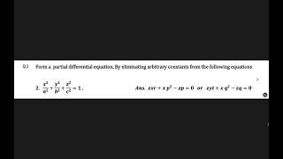 Form a partial differential equation x  2a  2  y  2b  2  z  2c  2  1 [upl. by Essinger]