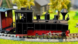 Minitrains 1026 Brigade Steam Locomotive  H0e Scale Muskau Forestry Railway [upl. by Nylsej]