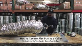 HowTo Connect Flex Duct to a Collar  The Duct Shop [upl. by Francis]