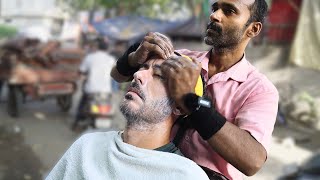 Gentle Street Barber Face Massage Experience in Delhi – Madhav Salon [upl. by Halette]