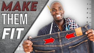 How To SLIM The Waist Of Your Jeans BEGINNER FRIENDLY [upl. by Chadburn171]