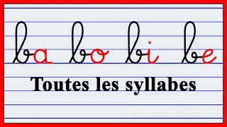 apprendre à lire et à écrire les syllabes en français [upl. by Auqinot95]