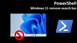 PowerShell Windows 11 remove search bar [upl. by Miner390]