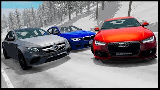 QUATTRO vs XDrive vs 4MATIC  BeamNg Drive [upl. by Ardnwahsal]