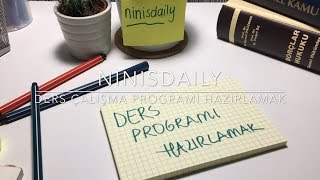 Ders Programı Nasıl Hazırlanır  ninisdaily [upl. by Naylor]