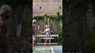 CORRECT SERVE FUNDAMENTALS  GOLDEN TIPStenfitmen tennisserve tennistips tennisgirl tennispro [upl. by Llydnek228]