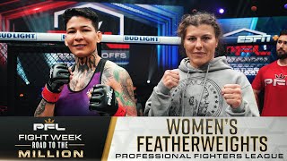 Larissa Pacheco vs Marina Mokhnatkina  Womens Featherweight Road to the Million [upl. by Annawak]