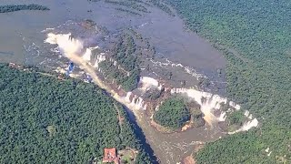 Iguazu Falls Scenic Flight  Flying over the Iconic Cataratas del Iguazú [upl. by Perrine]