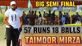 Taimoor Mirza Best Batting in Tape Ball Cricket  57 Runs in just 18 Balls  Taimoor mirza [upl. by Fem]