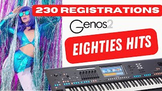 Play the best EIGHTIES SONGS on Yamaha GENOS 2  230 registrations quotGOLDEN BROWNquot  quotFAMEquot [upl. by Genaro]