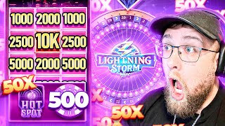 MY BIGGEST WIN EVER ON LIGHTNING STORM 50X TOP SLOT GAME SHOW [upl. by Raman954]