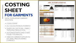 Mastering Garment Costing Excel Template Tutorial for Accurate Pricing [upl. by Leacock845]