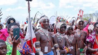 Samburu wedding dance Mparinkoi MC Paritoh TV Maasai traditions Wildebeest migration [upl. by Ayokal]