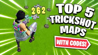 Top 5 BEST Fortnite Trickshot Maps with CODES 15 insane [upl. by Eniar]