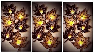 Leaves wall hanging craft ideas  hand craft work at home  craft work  Fashion pixies [upl. by Anitsyrk]