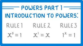 GCSE Maths  Introduction to PowersIndices amp 3 Basic Rules Powers Part 16 29 [upl. by Ssenav]