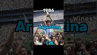 All world cup winners 19302022 football messi viral fifa worldcup [upl. by Ahtilat]