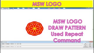 logo MSW LOGO DRAW PATTERN Used Repeat Command [upl. by Frech355]